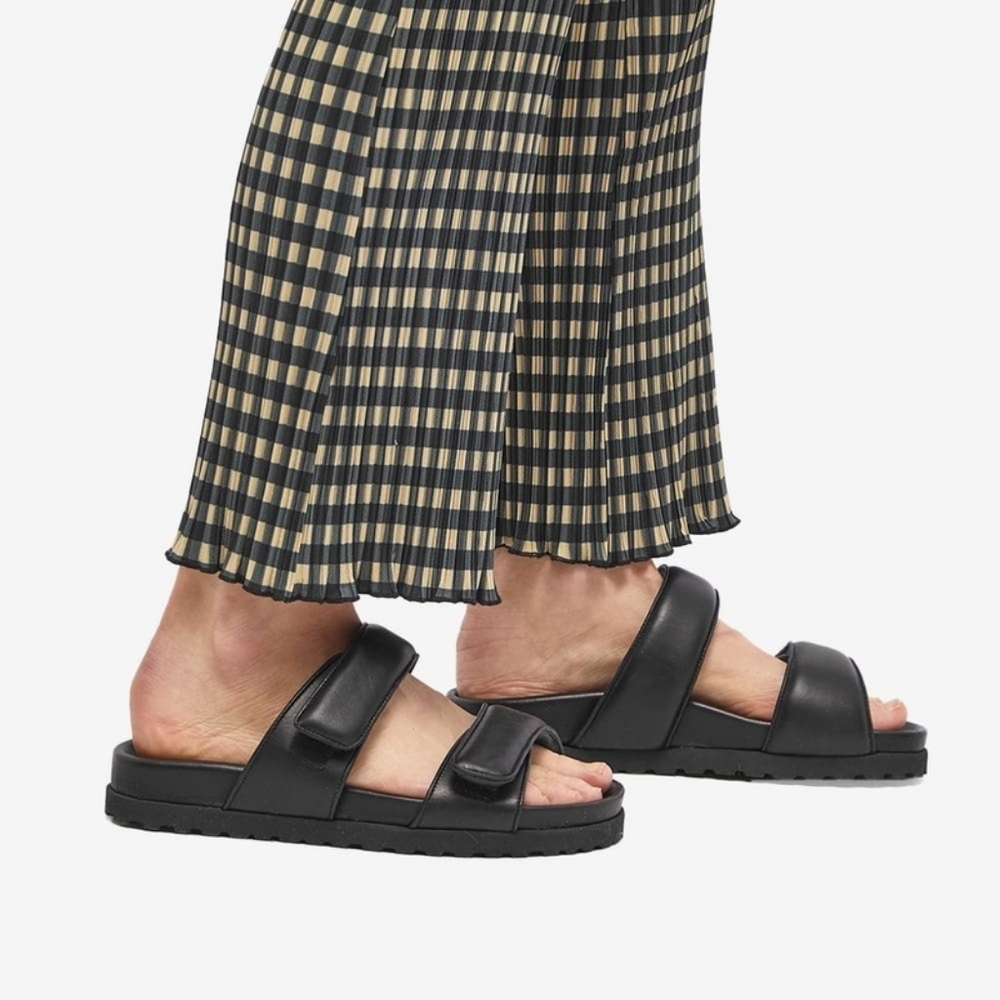 Gia X Pernille Teisbaek Leather Sandals Black Size 39